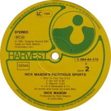Nick Mason - Nick Mason's Fictitous Sports